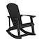 Flash Furniture Black Adirondack Rockers & 1 Side Table, PK 2 JJ-C14705-2-T14001-BK-GG - alternate 6